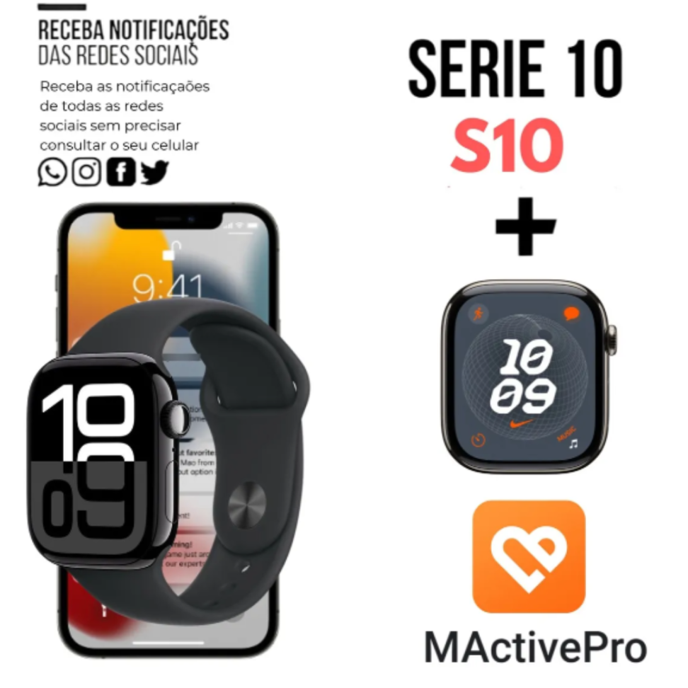 Relógio Smartwatch S10 Serie 10 Chatgpt + Brindes Lanç 2026 - #5