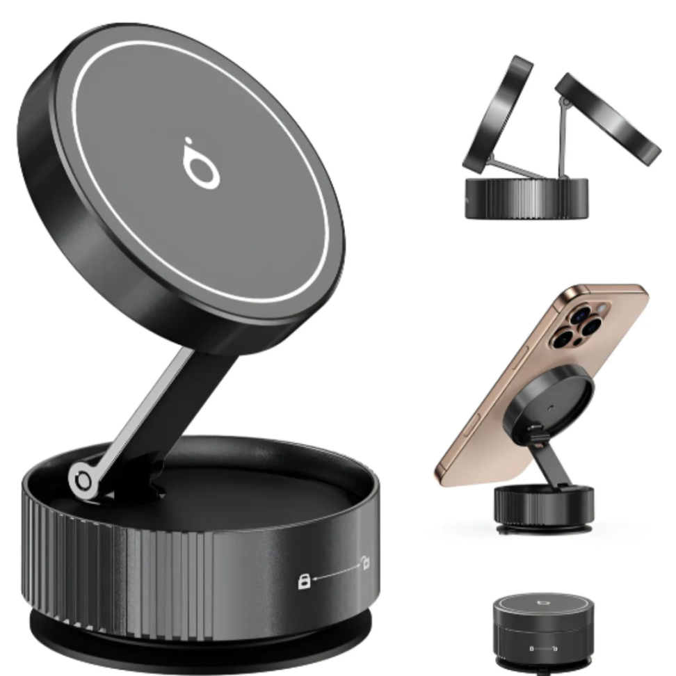 Suporte Celular Magnético 360 Rotativo Com Ventosa Dobrável - #3