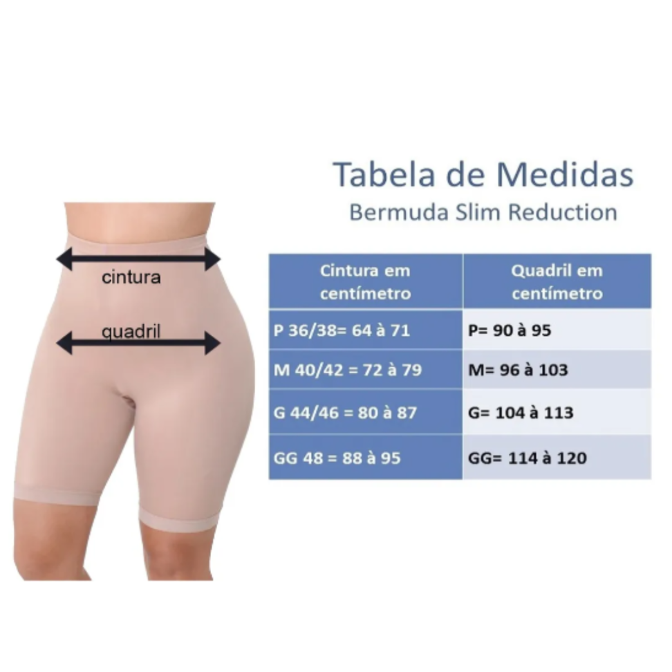 Bermuda Modeladora Feminina Slim Short Redutor Medidas R17 - #1