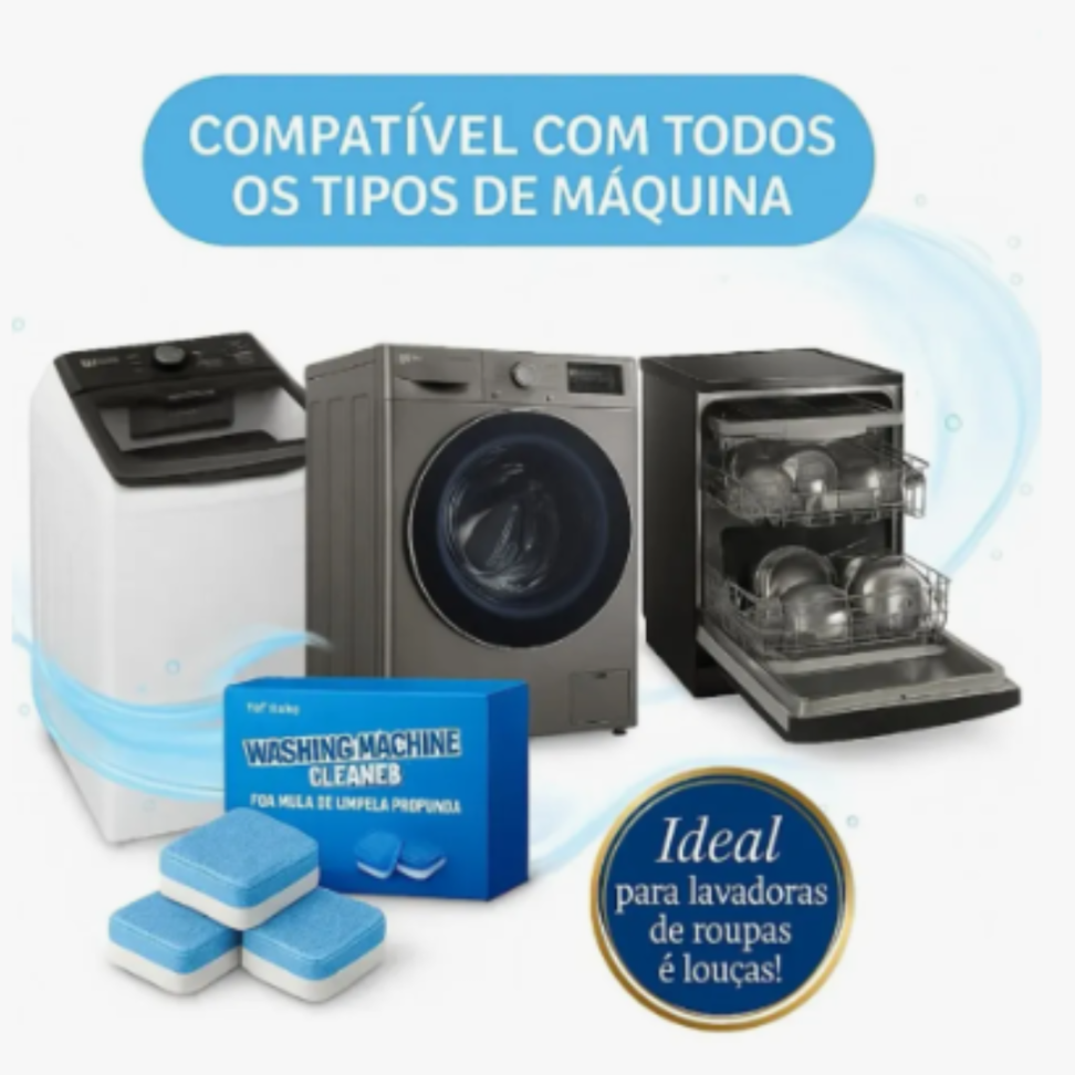 Pastilha Tablete Limpeza Máquina Lavar Roupa Louça Kit 12 Un - #2