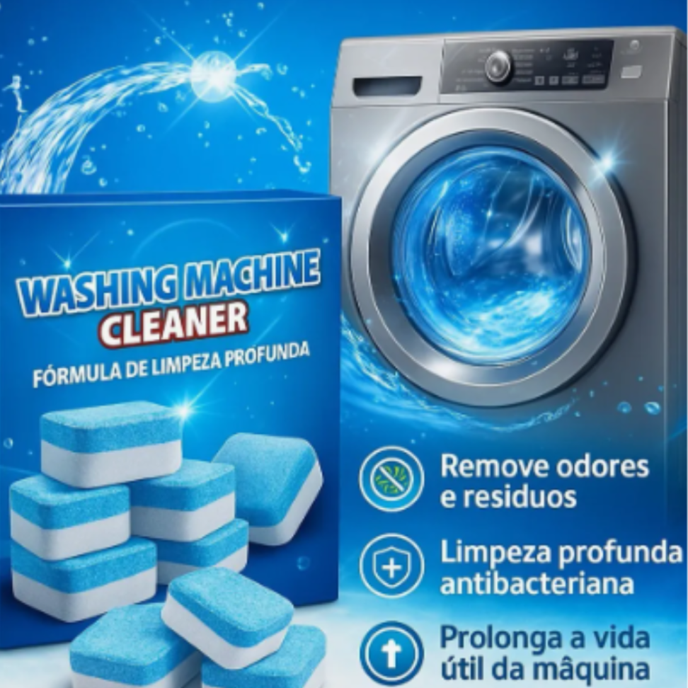 Pastilha Tablete Limpeza Máquina Lavar Roupa Louça Kit 12 Un - #5