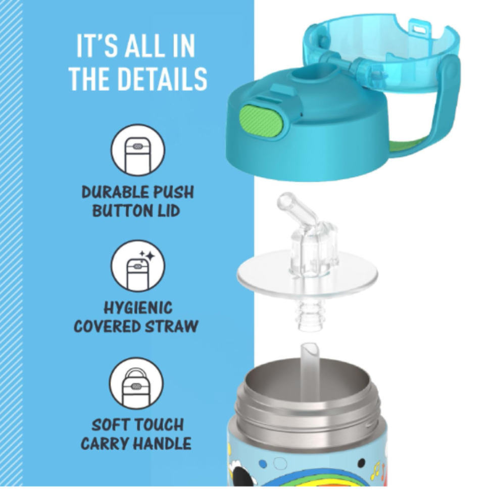 Garrafa infantil THERMOS FunTAINER de aço inoxidável com canudo, 350 ml, Mickey Mouse - #1