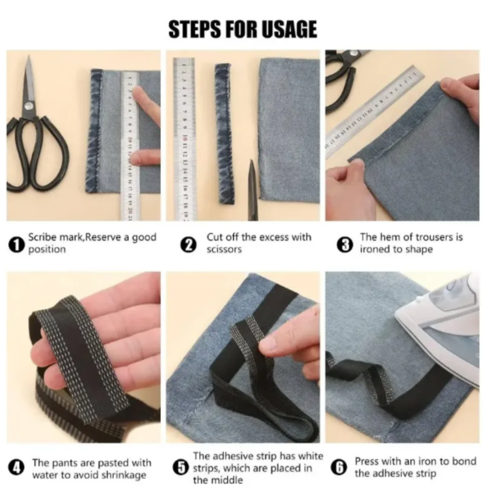Fita Autoadesiva Para Calças , Borda Ferramentas De Reparo - #3