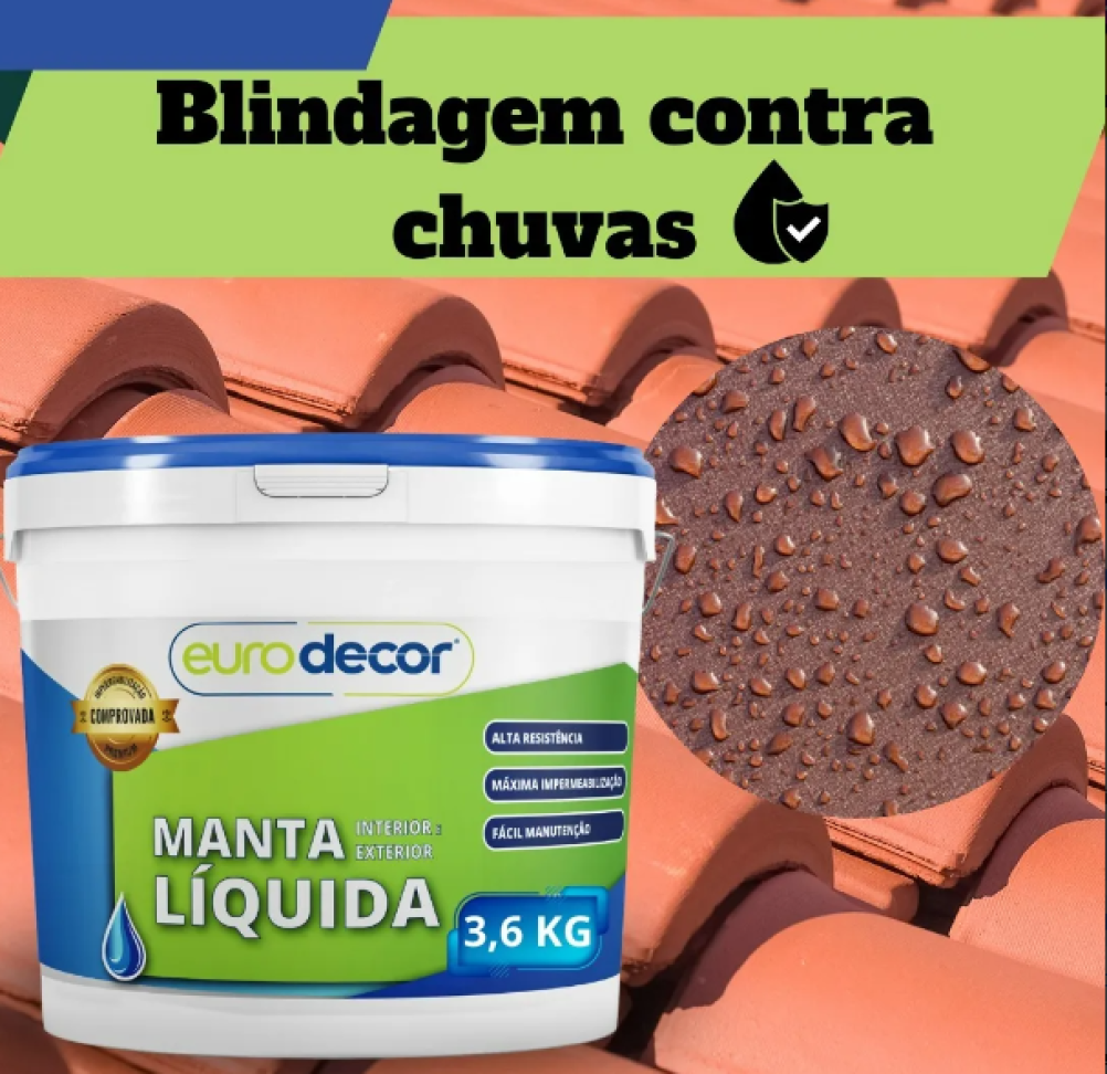 Manta Liquida P/infiltrações Lajes Paredes E Telhados 3,6kg - #3