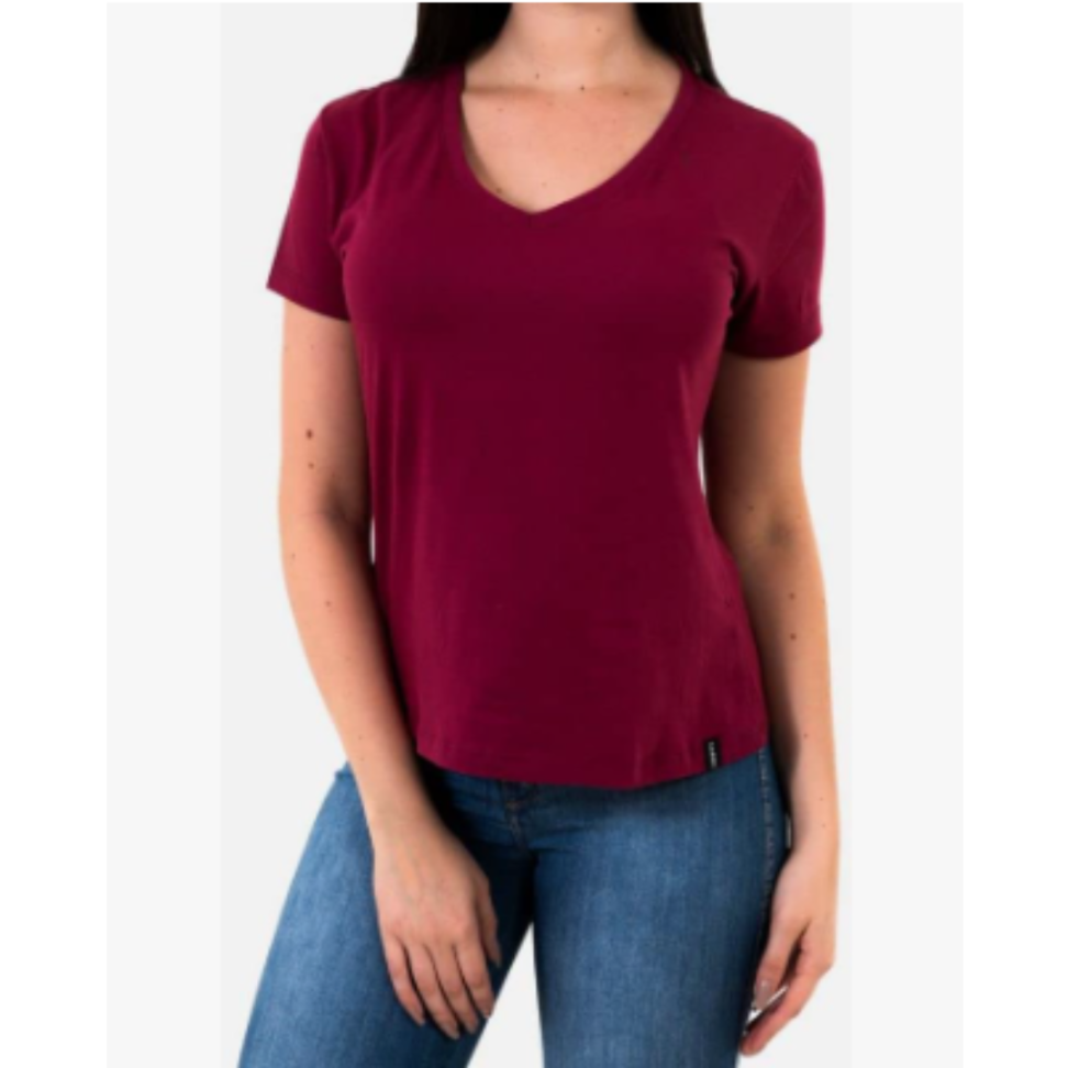 Kit 5 Camisetas Feminina Babylook Básica Algodão Gola V By Zaroc - #3