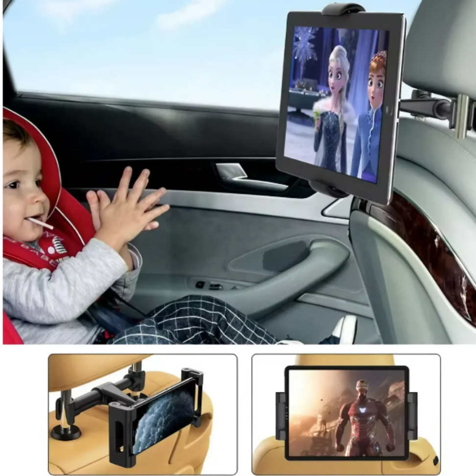 Suporte Celular Tablet Encosto Banco Trazeiro Criança Viagem Preto - #1