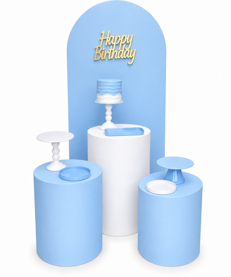 Kit Painel Romano Azul e Branco