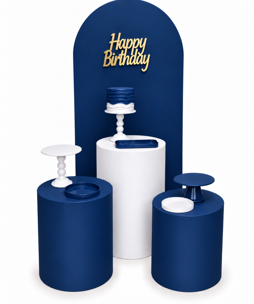 Kit Painel Romano Azul e Branco