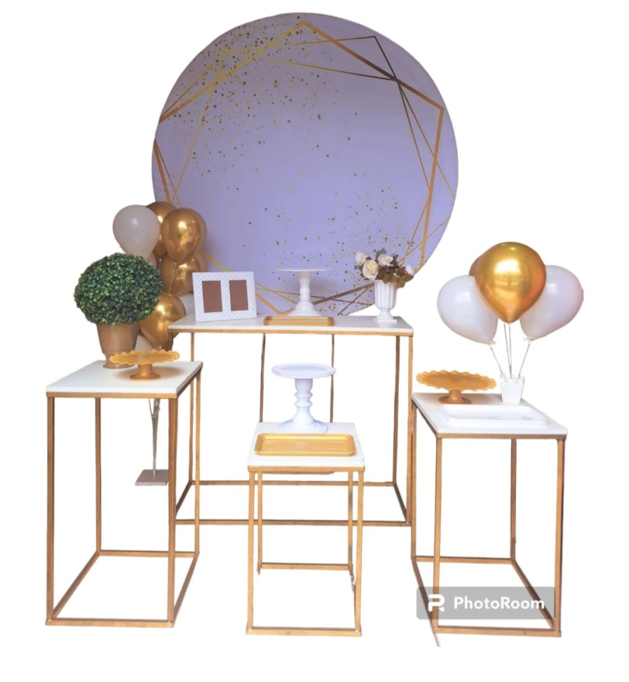 Kit Clássico Branco e Dourado
