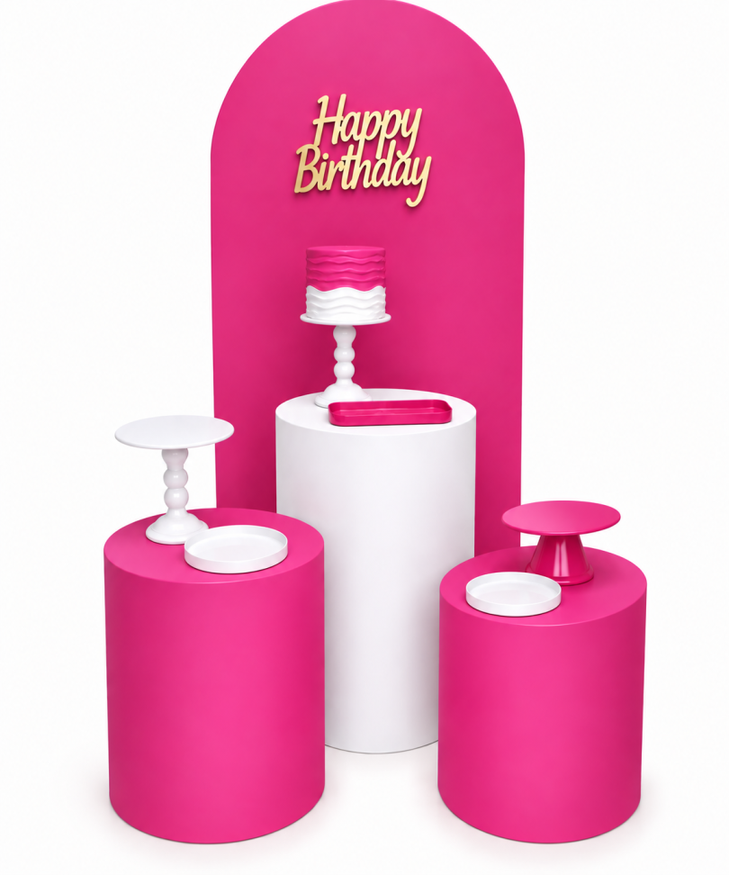 Kit Painel Romano Pink e Branco