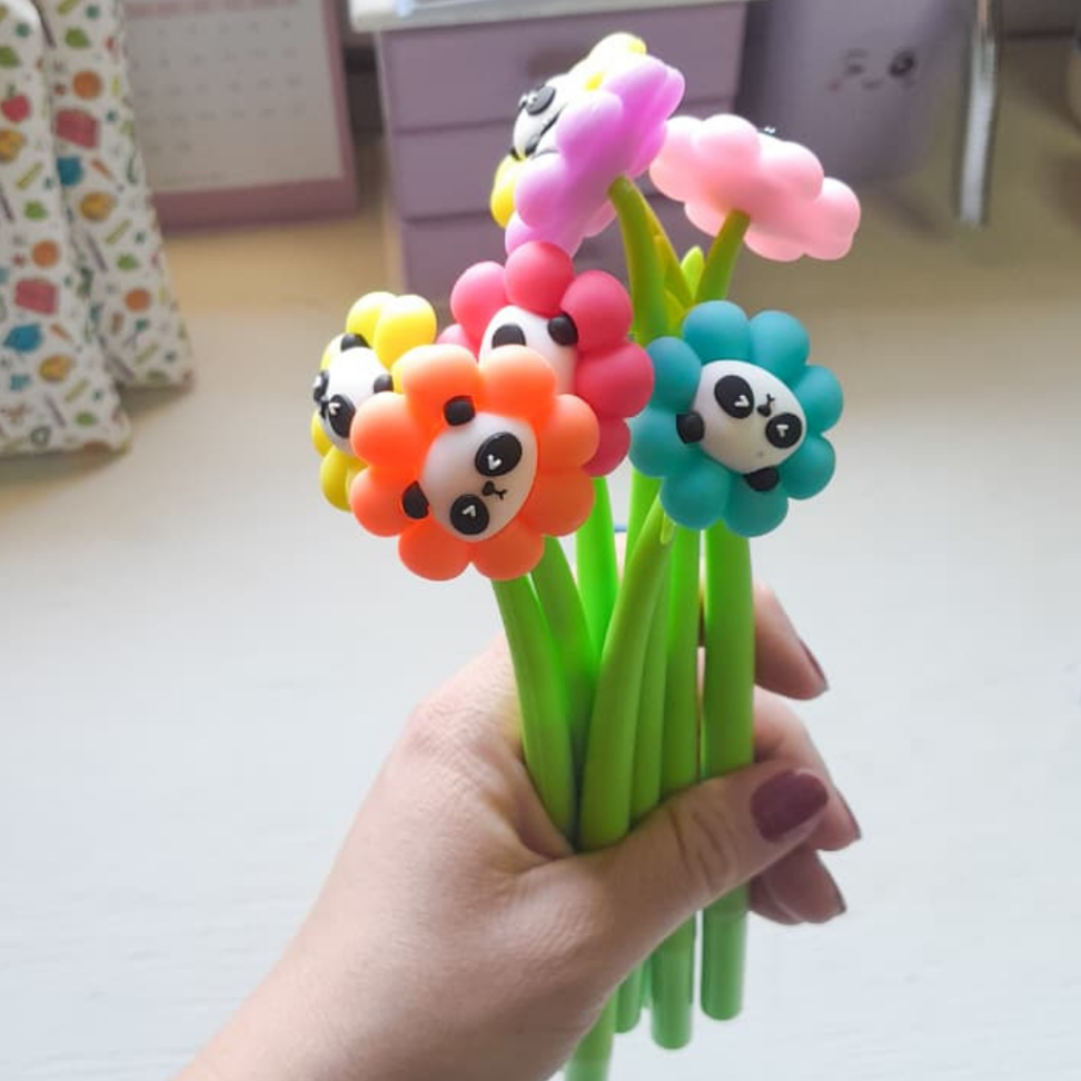 CANETAS FLOR PANDA - 7 Peças - #2