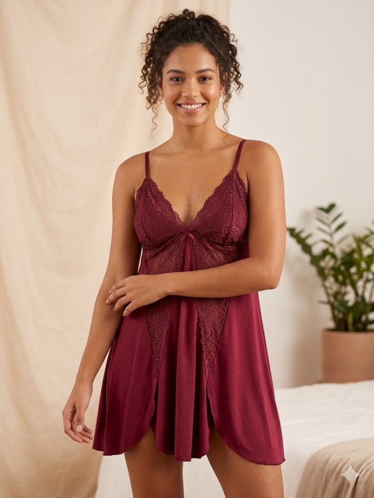Camisola romantic e renda de poliamida 100 peças 4 podendo escolher 4 cores na grade peça premiumd