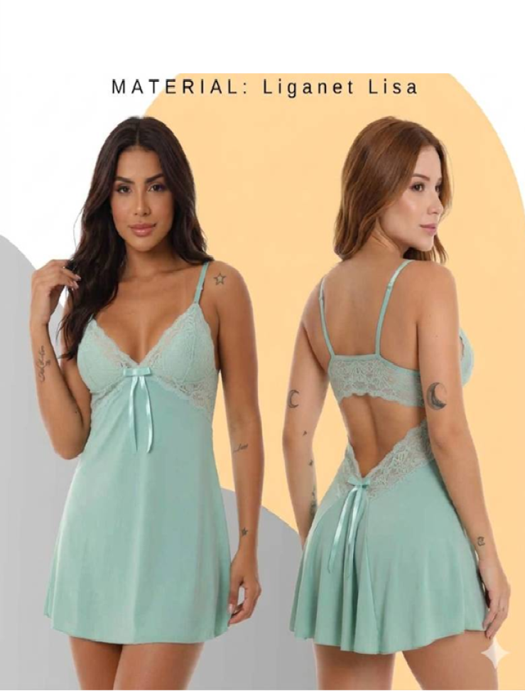 Camisola Angelina M, G, GG material liganet lisa