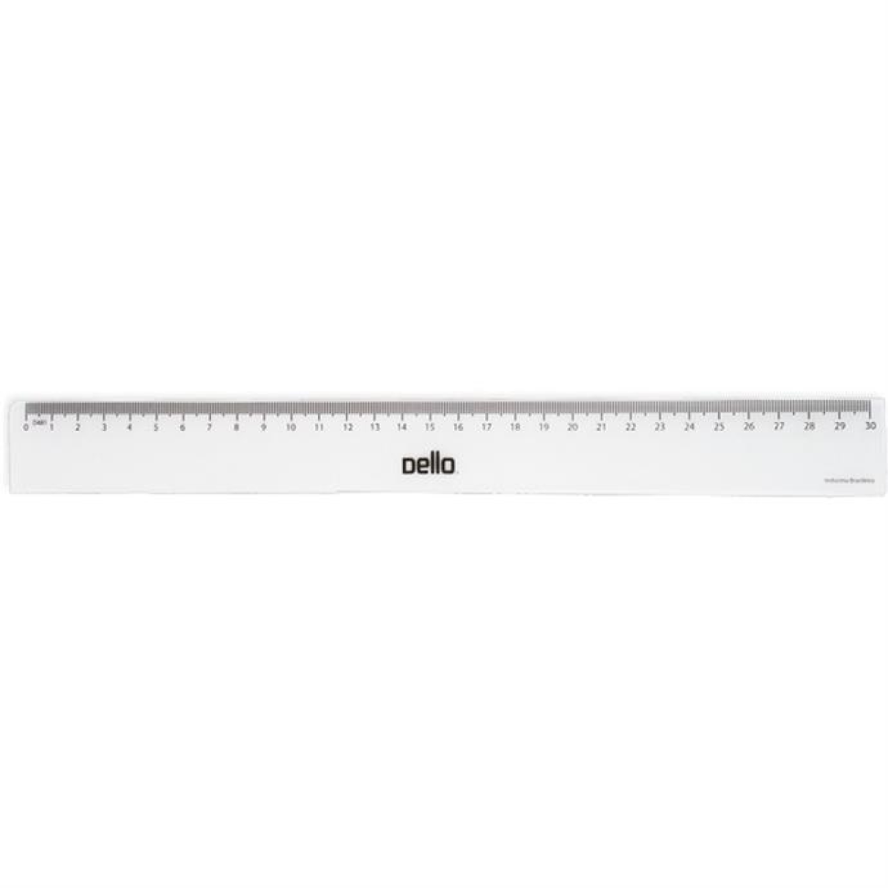 Régua de Poliestireno Cristal 30 cm - Dello