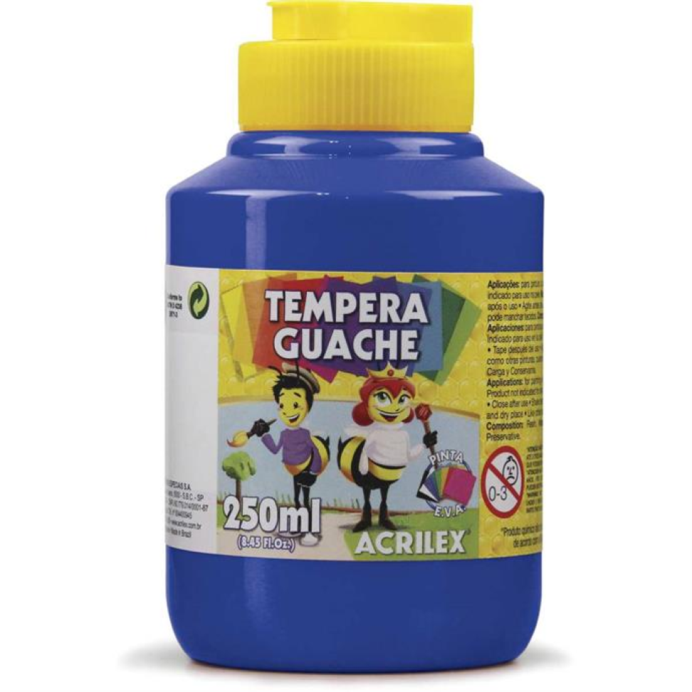 Tinta Guache Azul Turquesa 250 ml - Acrilex