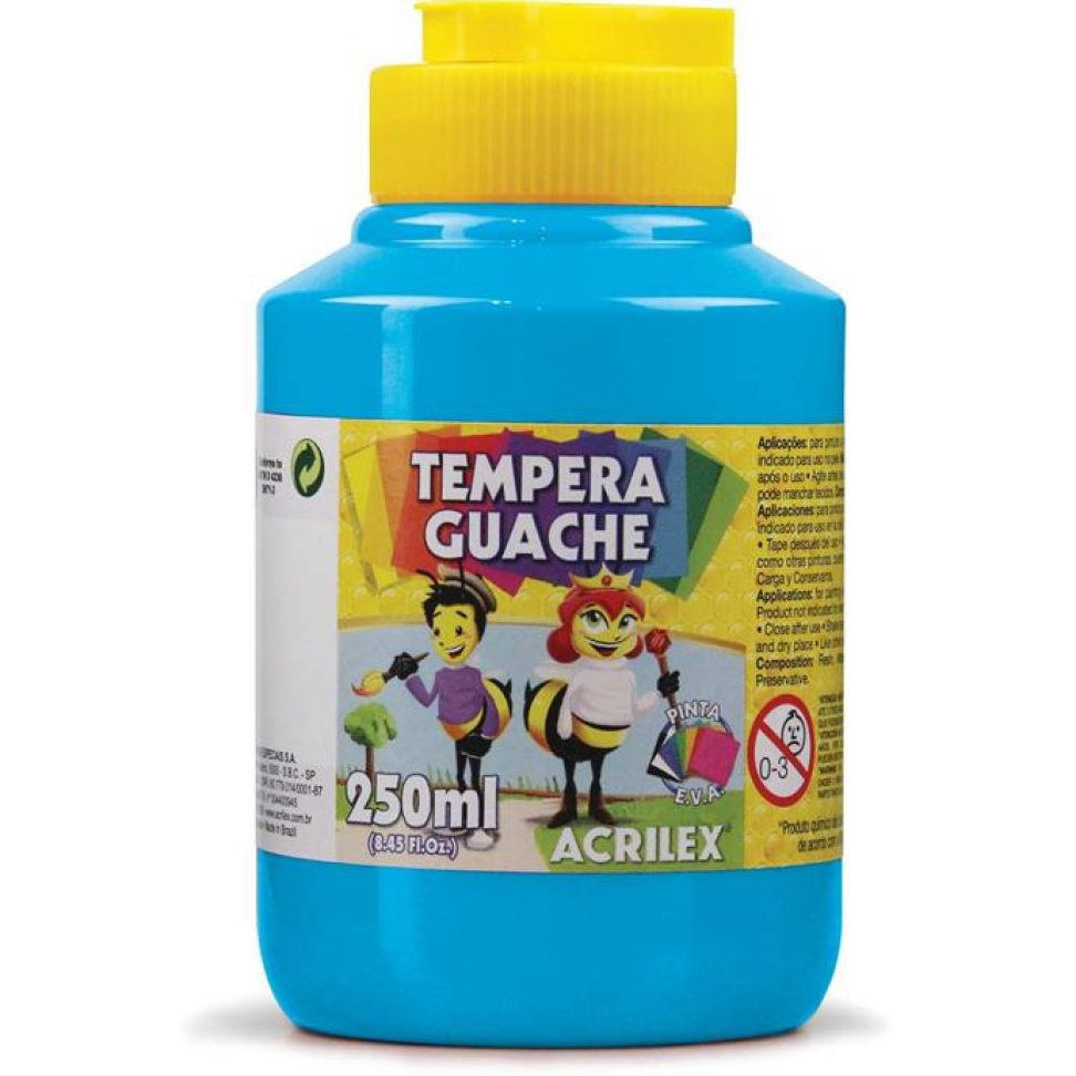 Tinta Guache Azul Celeste 250 ml - Acrilex