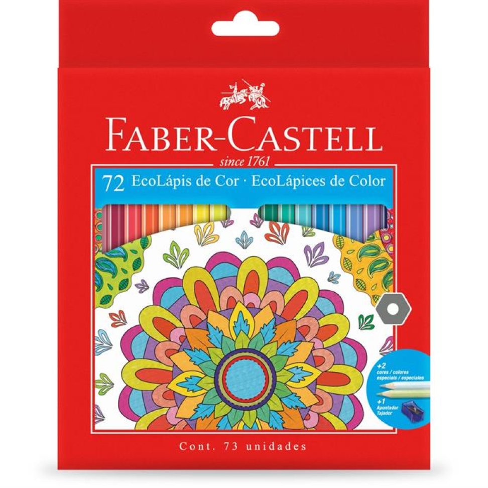 Lápis de Cor 72 Cores Ecolápis de Cor Faber-Castell