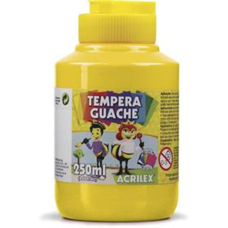 Tinta Guache Amarelo Ouro 250 ml - Acrilex