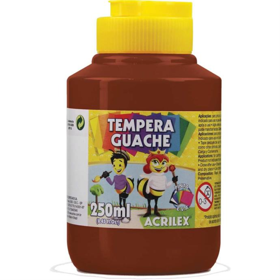 Tinta Guache Marrom 250 ml - Acrilex