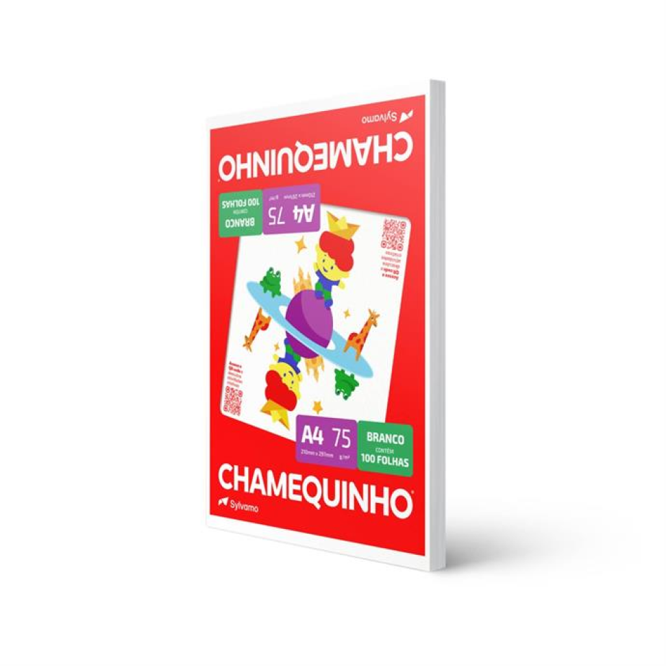 Papel Sulfite Branco A4 Chamequinho 75 g com 100 fls - Chamex