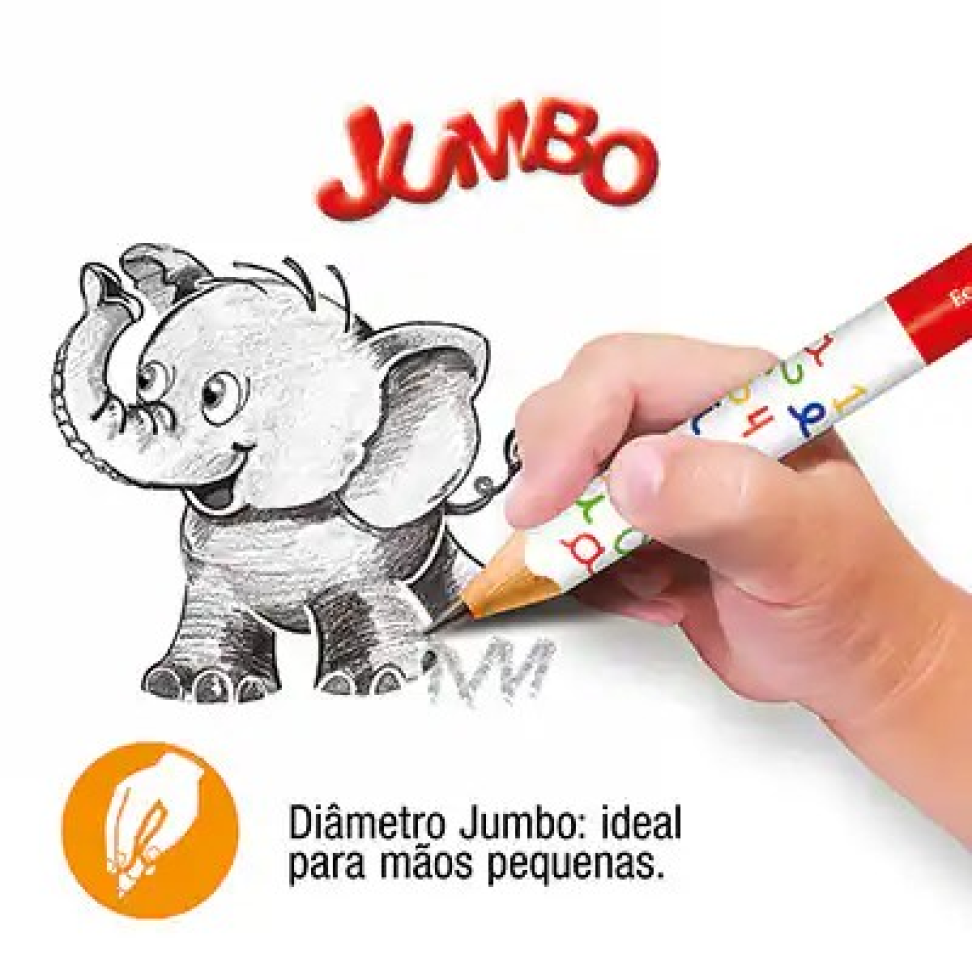 Lápis Grafite Triangular EcoLápis Jumbo n.2 HB Faber-Castell