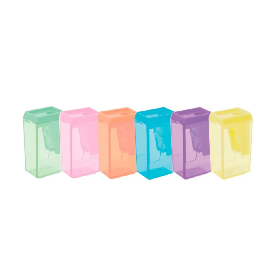 Apontador tom pastel com Coletor 4cm Leo e Leo - Unidade - Sortido