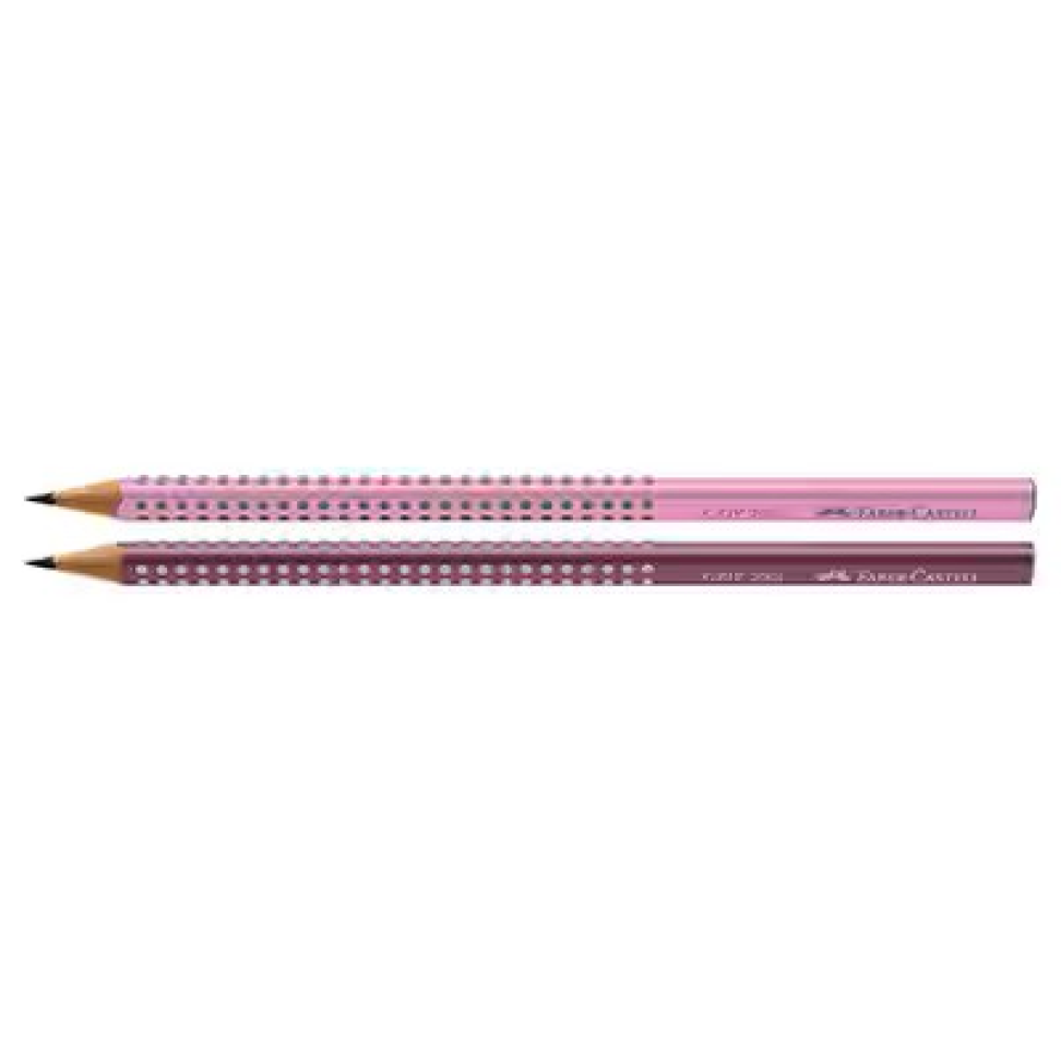 Lápis Preto n.2 Grip Faber-Castell (Rosa/Lilás)