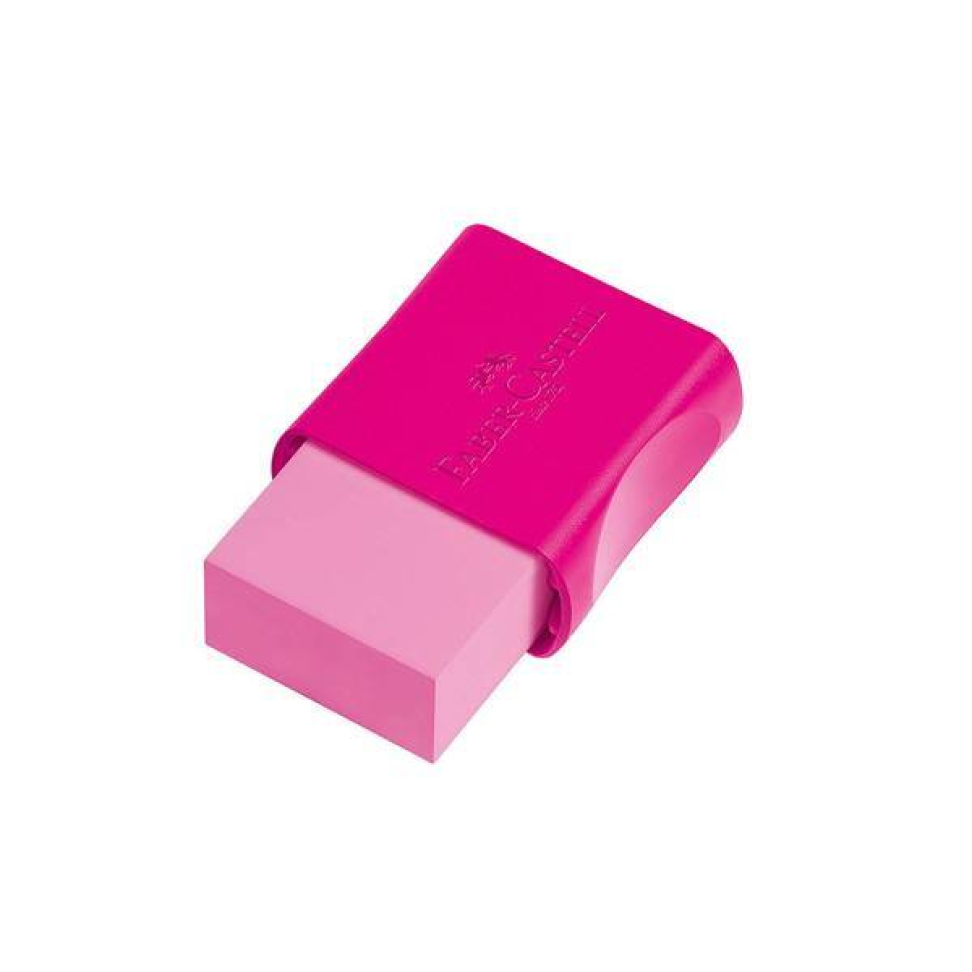 Borracha ROSA com cinta Faber Castell
