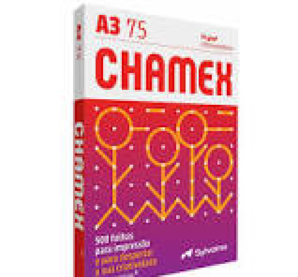 Papel Sulfite A3 75g 297x420mm Chamex Branco Resma com 500 Folhas