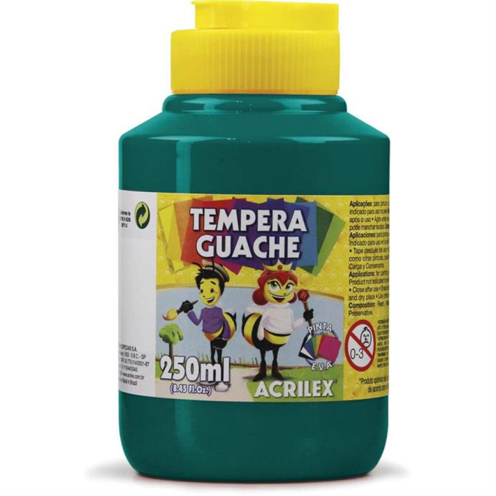 Tinta Guache Verde Bandeira 250 ml - Acrilex