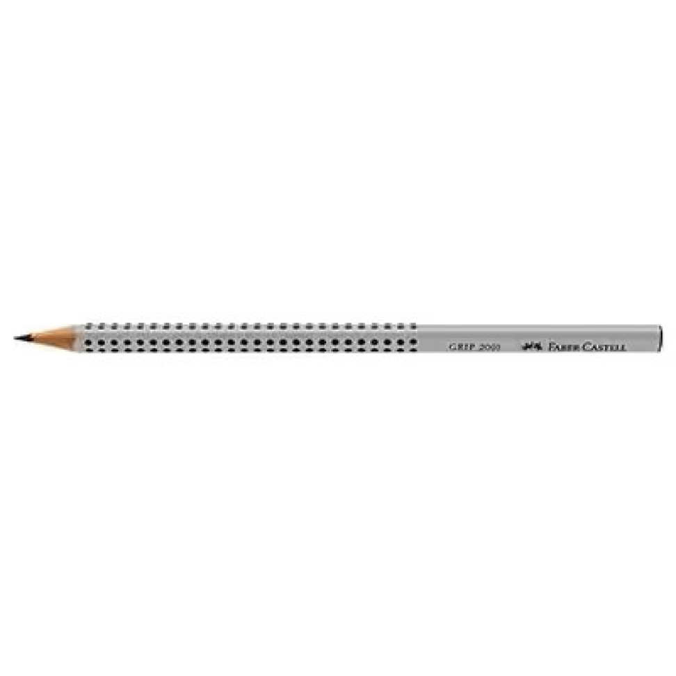 Lápis Preto n.2 Grip Faber-Castell (Prata)