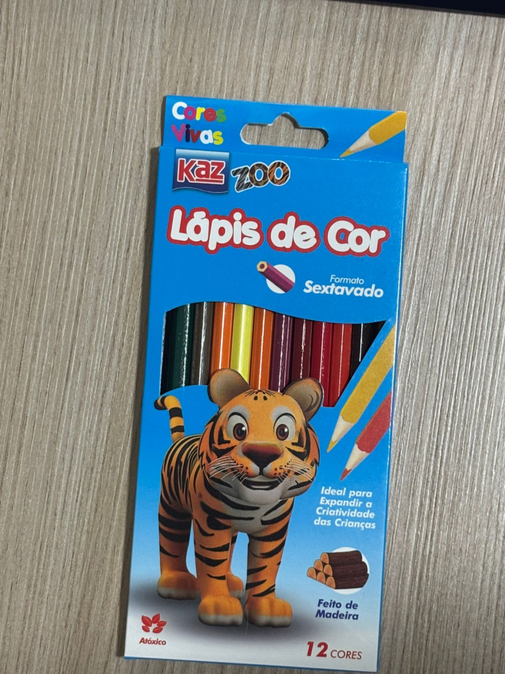 Lapis de cor 12 cores kaz Zoo