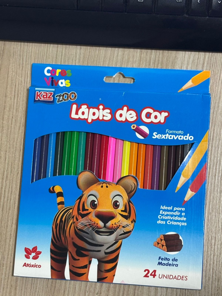 Lapis de cor 24 cores kaz Zoo