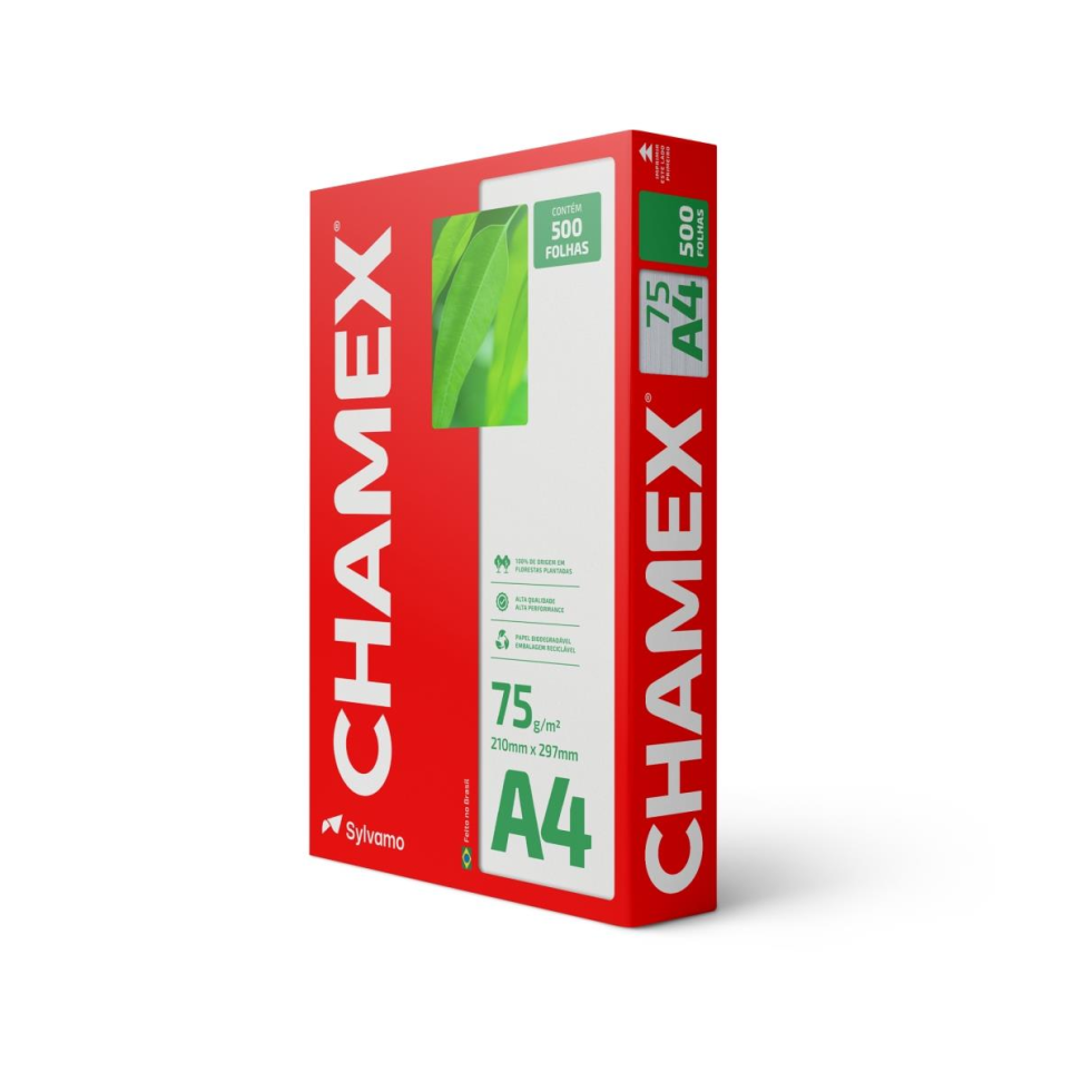 Papel Sulfite A4 Chamex pct com 500 fls 75 g