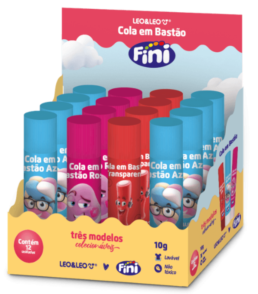 Cola Bastão Colorida Tubes 10g - Fini
