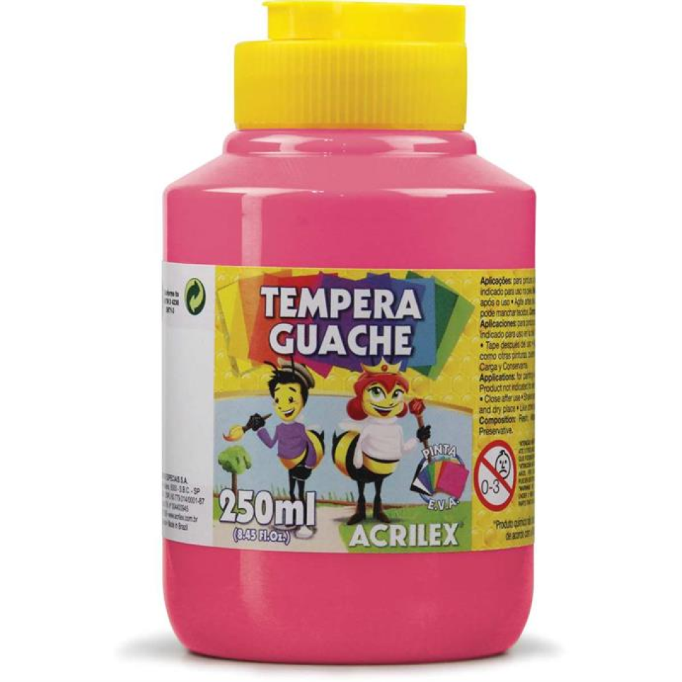 Tinta Guache Rosa 250 ml - Acrilex