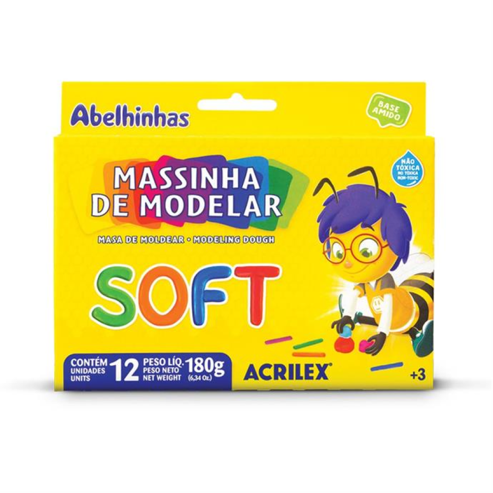 Massa para Modelar Soft (12Cores) - Acrilex