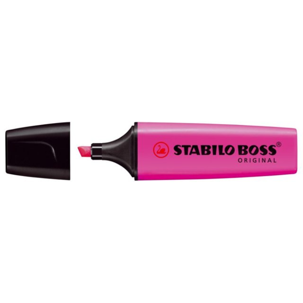 Caneta marca texto Stabilo Boss Rosa  - Sertic