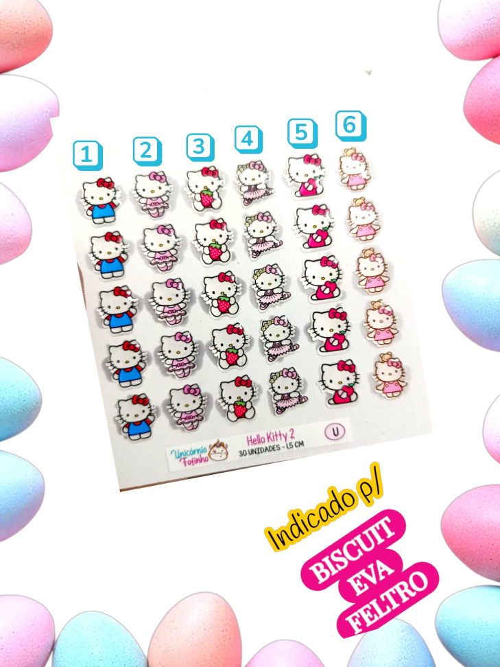 Hello Kitty 2 - Adesivos Resinados