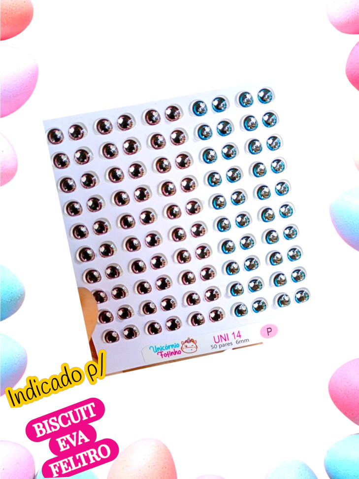UNI 14 - Olhos Adesivos Resinados