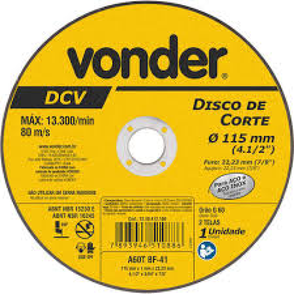 Disco corte aço vonder