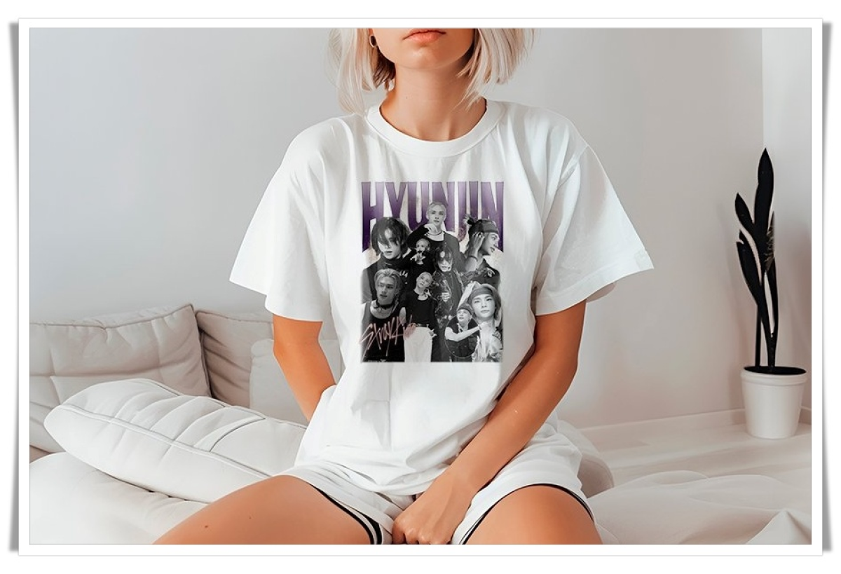 Camisa Hyunjin Personalizada – Malha 100% Poliéster