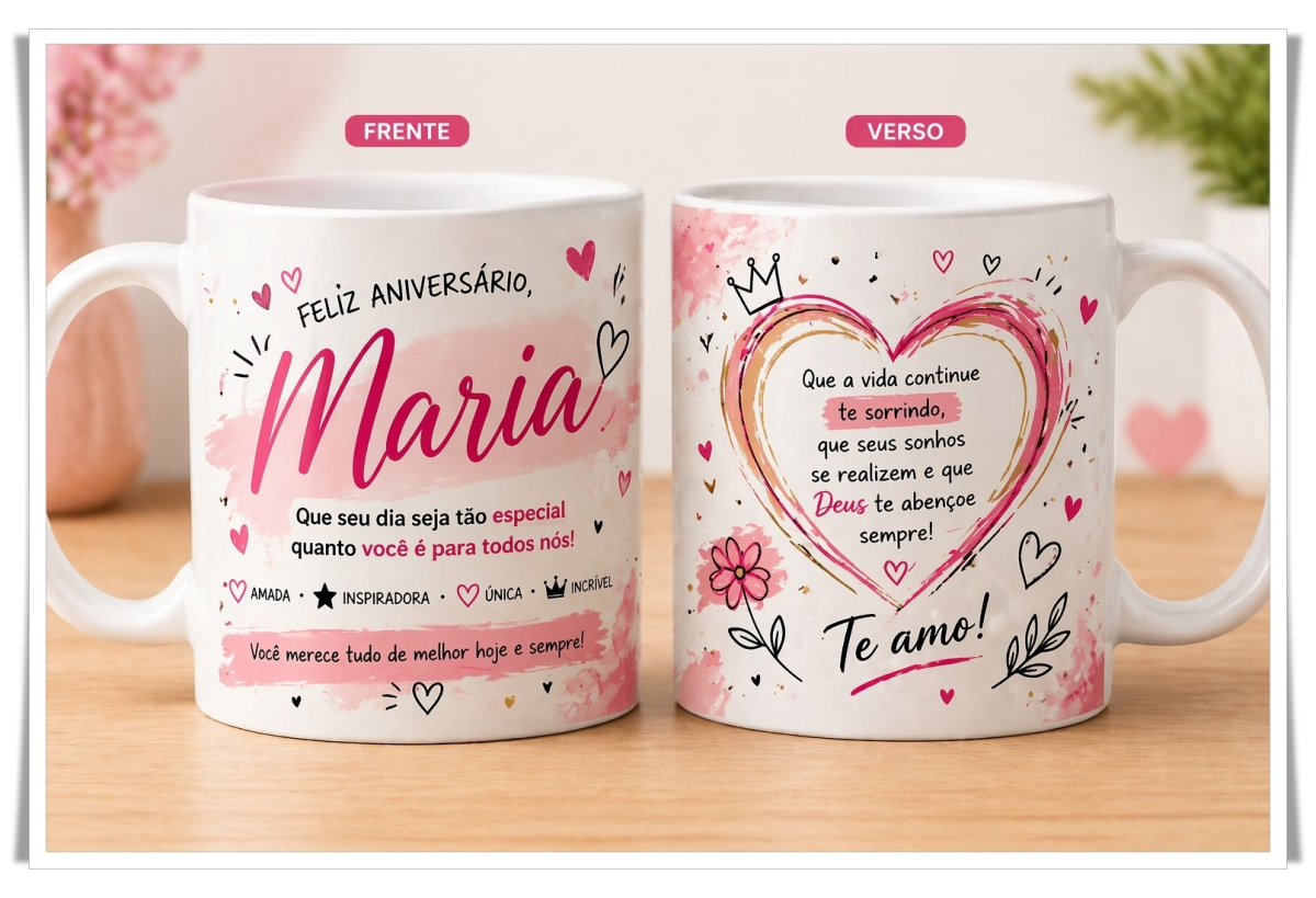 Caneca personalizada de aniversário