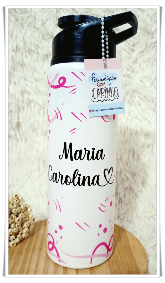 Garrafa de Alumínio Personalizada com Nome – 750ml | Presente para Psicóloga - #2