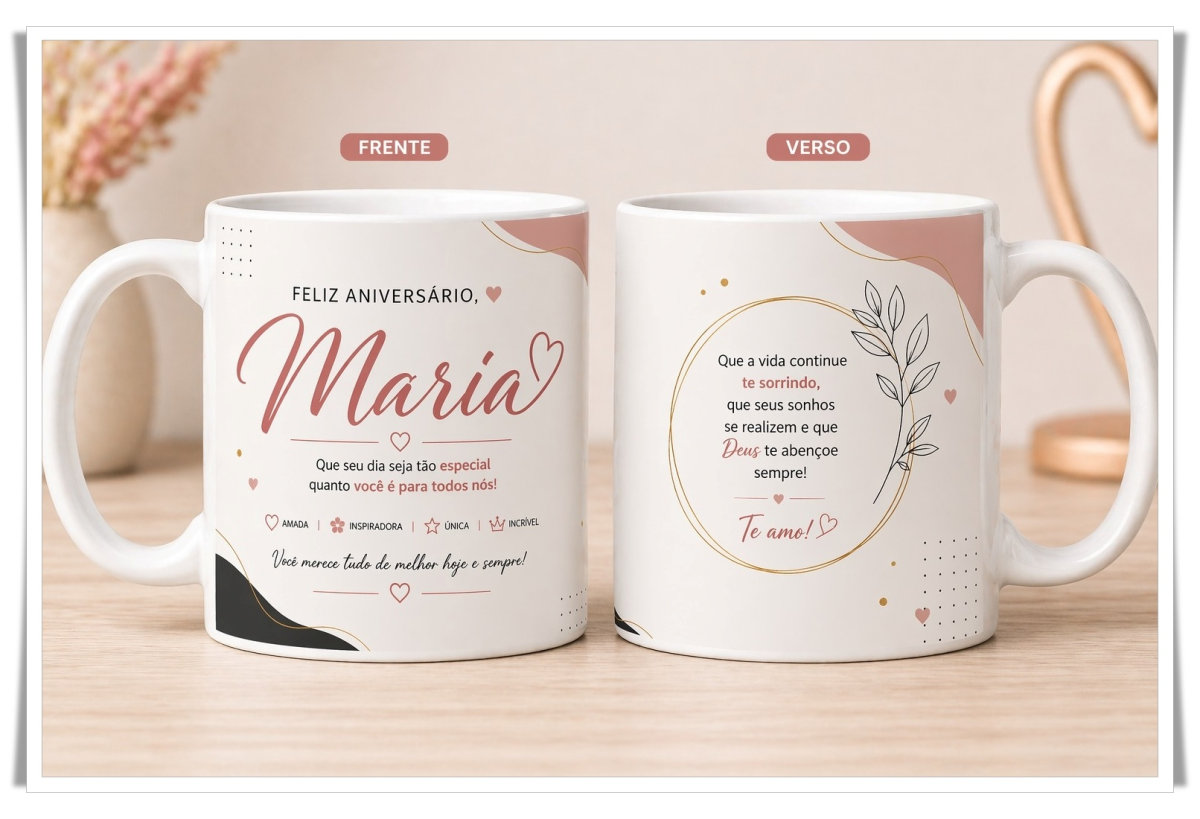 Caneca personalizada de aniversário – elegante e cheia de significado 💖✨