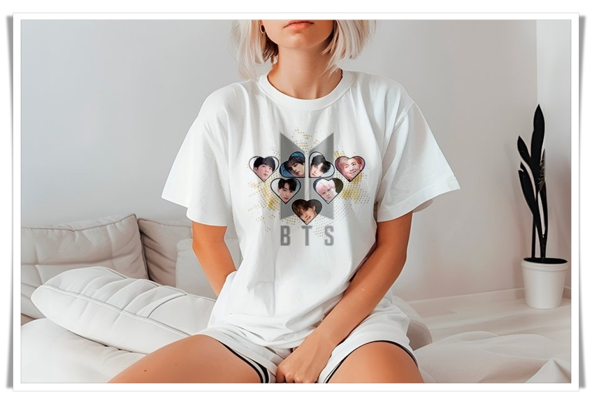 Camisa BTS Personalizada – Malha 100% Poliéster