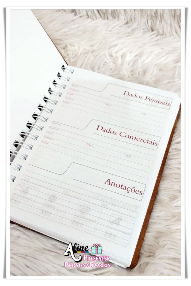 Agenda Permanente - Capa em mdf Personalizada - #4