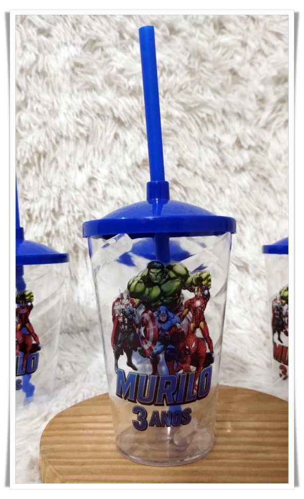 Copo com Tampa e Canudo Personalizado – Kit com 10 Unidades - #2