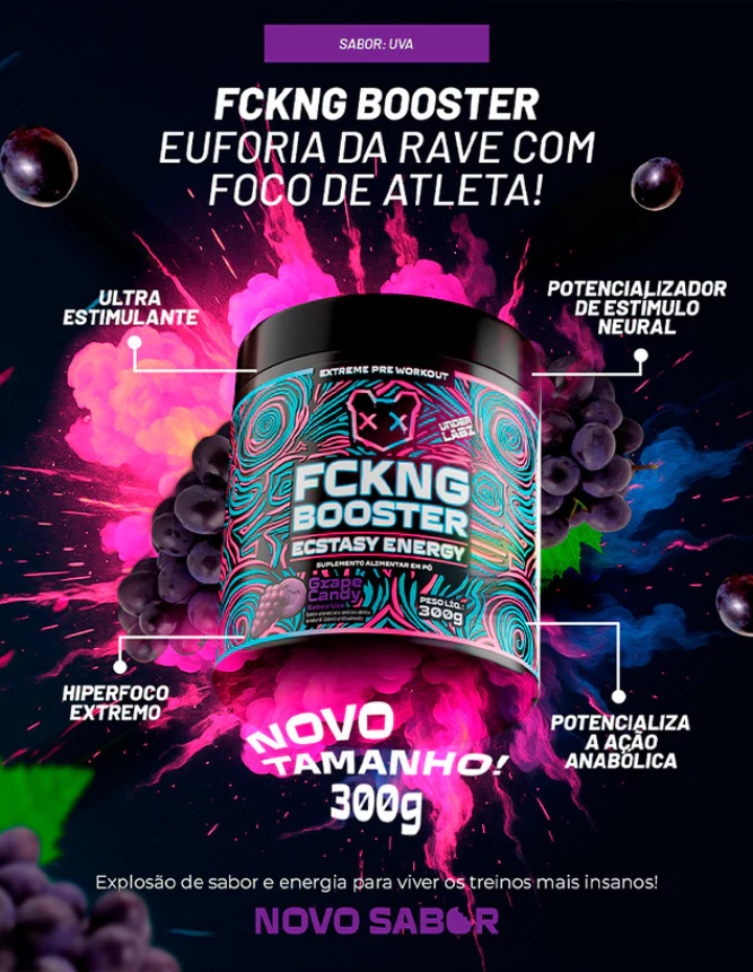 FCKNG BOOSTER ECSTASY ENERGY 300G - GRAPE CANDY - #3