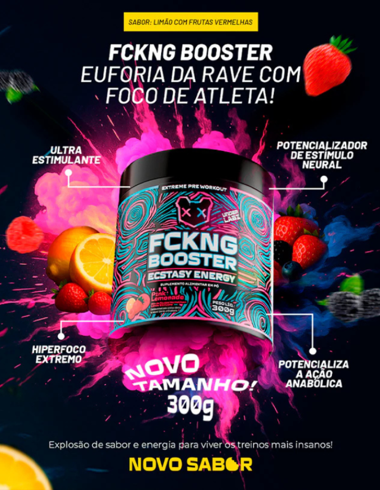 FCKNG BOOSTER ECSTASY ENERGY 300G - PINK LEMONADE - #4